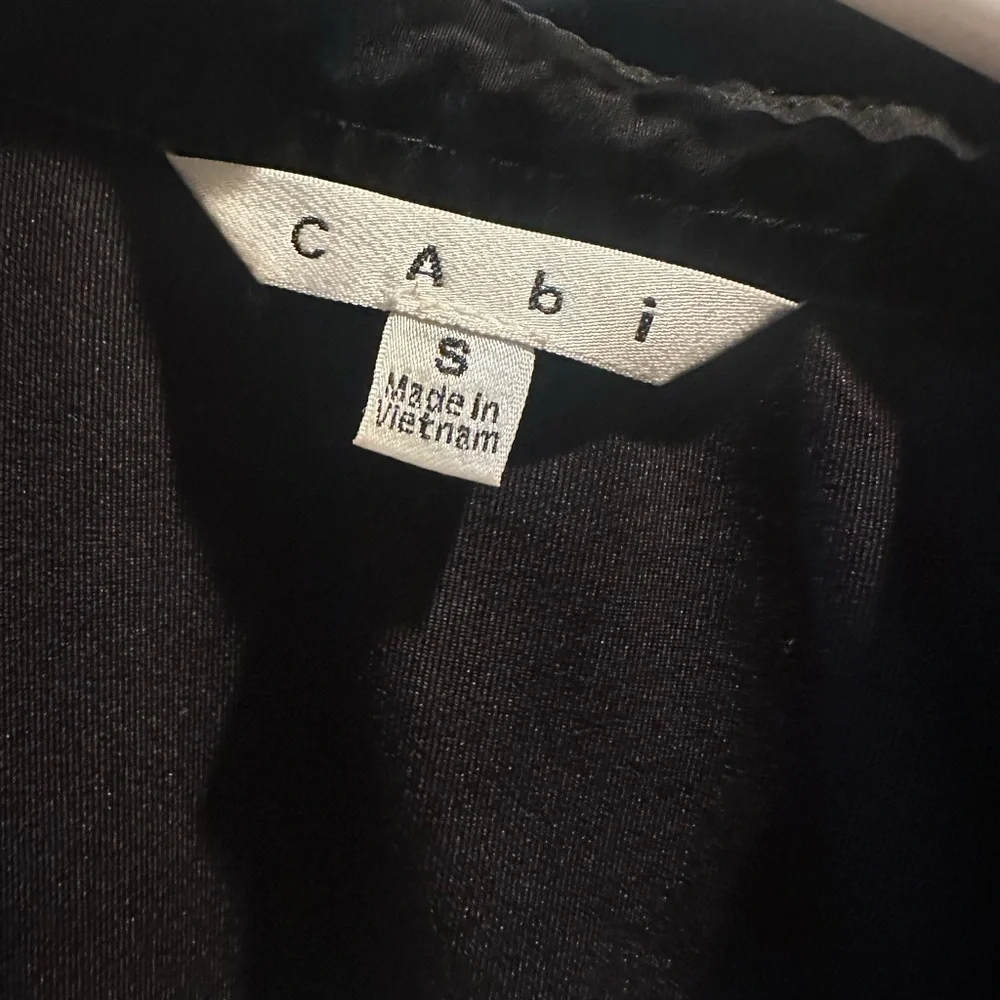 Cabi Black Double Zip Stretch Yoga‎ Jacket Nylon Small